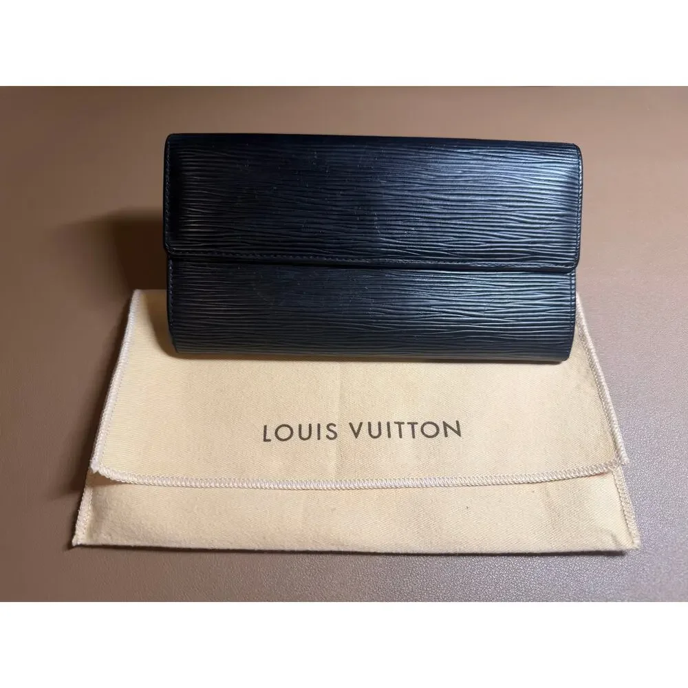 Louis Vuitton Epi Leather Sarah Wallet Black – COA & Dust Bag | Made in Spain - Picture 1 of 12